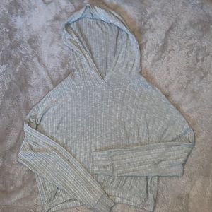 Grey cropped Hoodie
